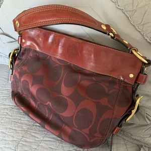 Authentic Coach bag, Burgundy.